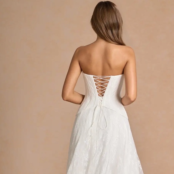 AVELYN WHITE LACE TWO-PIECE SETS - Picture 3 of 8